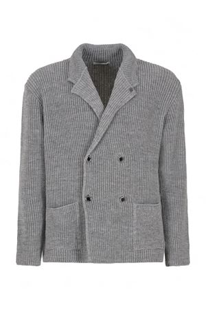 Gray wool blend cardigan DANIELE ALESSANDRINI | DA1FW26M013169